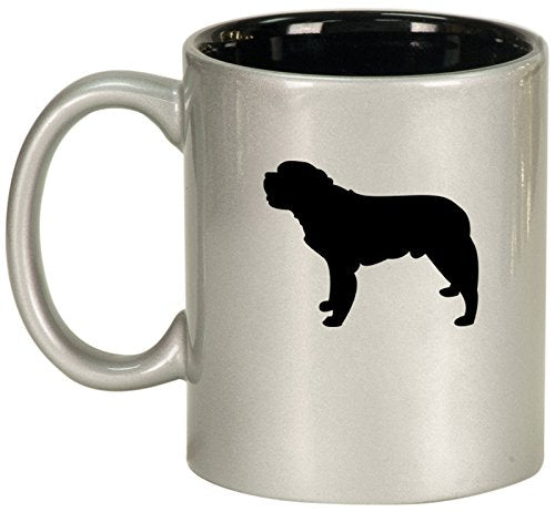 Ceramic Coffee Tea Mug Cup Saint Bernard (Silver)