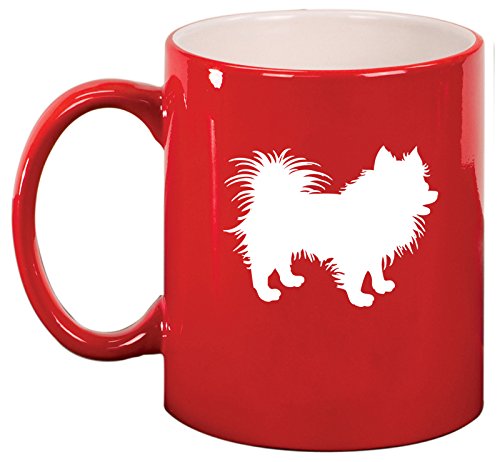 Ceramic Coffee Tea Mug Cup Pomeranian (Red)