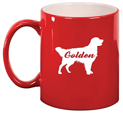 Ceramic Coffee Tea Mug Golden Retriever 'Golden' (Red)
