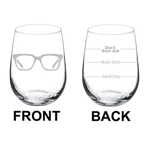 Wine Glass Goblet Two Sided Optometrist Optometry (17 oz Stemless)