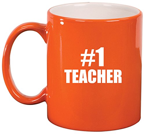 Ceramic Coffee Tea Mug #1 Teacher (Orange)