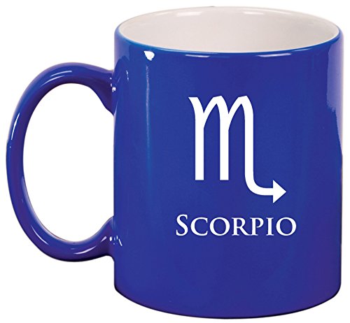 Ceramic Coffee Tea Mug Cup Scorpio (Blue)