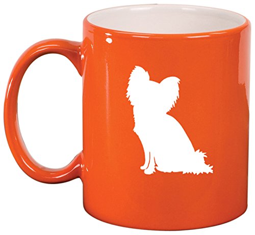 Ceramic Coffee Tea Mug Cup Papillon (Orange)