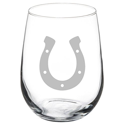 Wine Glass Goblet Horseshoe (17 oz Stemless)