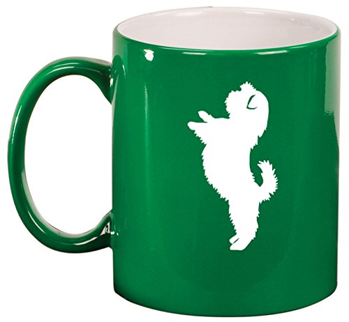 Ceramic Coffee Tea Mug Cup Shih Tzu Standing (Green)