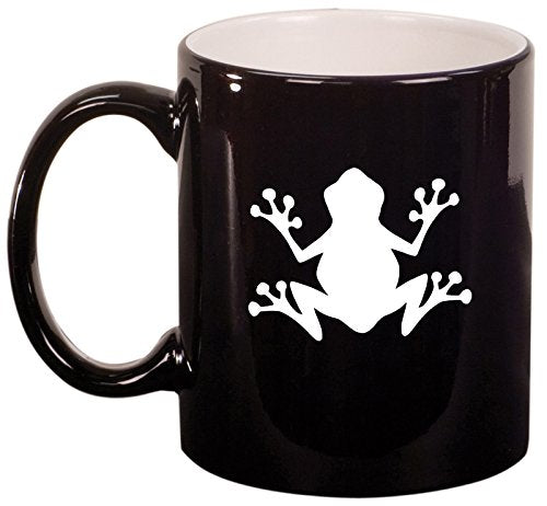 Ceramic Coffee Tea Mug Cup Frog (Black)