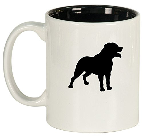 Ceramic Coffee Tea Mug Cup Rottweiler (White)