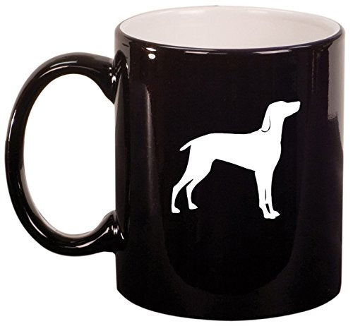 Ceramic Coffee Tea Mug Cup Weimaraner (Black)