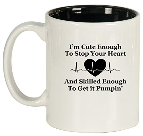 Cute Skilled Nurse Ceramic Coffee Tea Mug Cup (White)