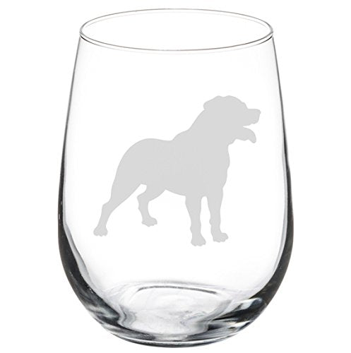 Wine Glass Goblet Rottweiler (17 oz Stemless)