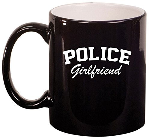 Ceramic Coffee Tea Mug Cup Police Girlfriend (Black)