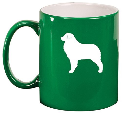 Ceramic Coffee Tea Mug Cup Australian Shepherd (Green)