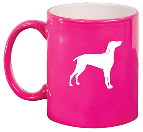 Ceramic Coffee Tea Mug Cup Weimaraner (Pink)