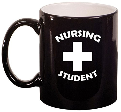 Ceramic Coffee Tea Mug Cup Nursing Student (Black)