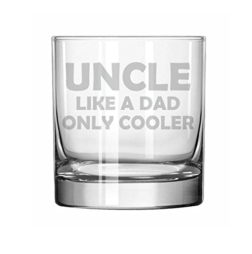 11 oz Rocks Whiskey Highball Glass Uncle Like A Dad Only Cooler Funny