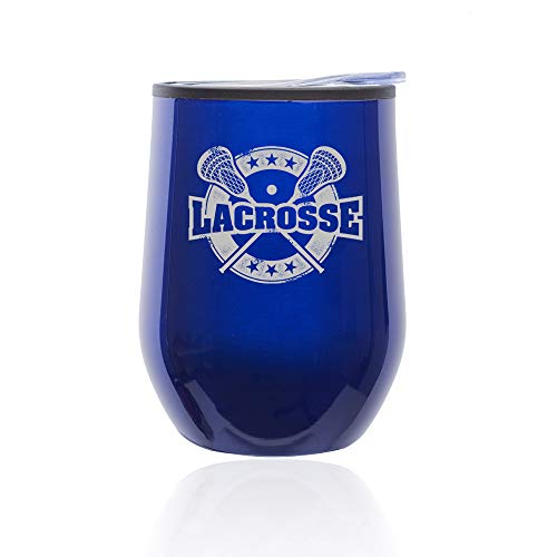 Stemless Wine Tumbler Coffee Travel Mug Glass With Lid Lacrosse Vintage