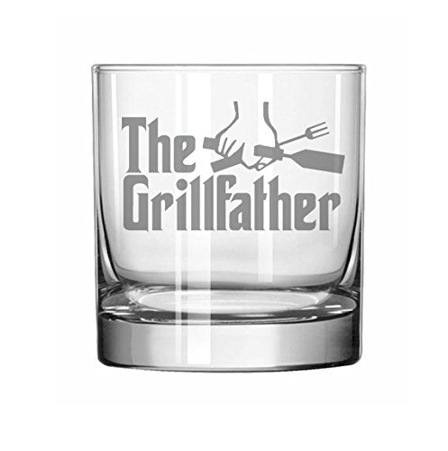 11 oz Rocks Whiskey Highball Glass Father Dad The Grillfather,MIP