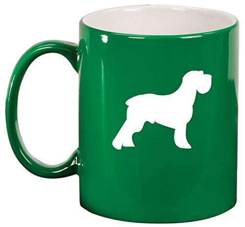 Ceramic Coffee Tea Mug Cup Schnauzer (Green)