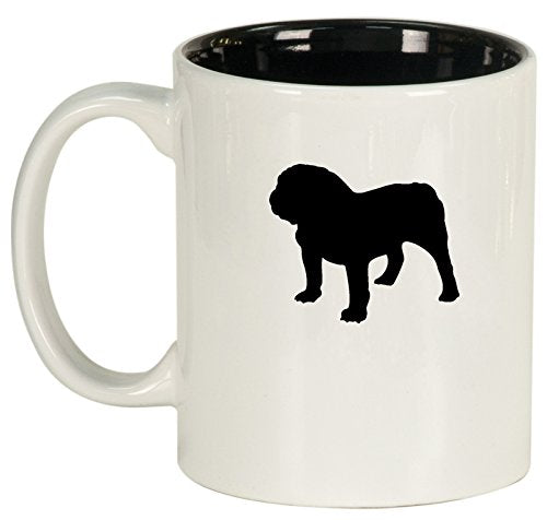 Ceramic Coffee Tea Mug Cup Bulldog (White)