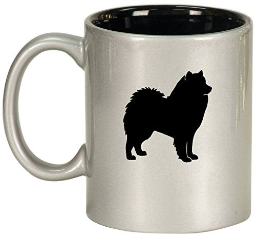Ceramic Coffee Tea Mug Cup Samoyed (Silver)