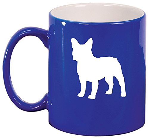 Ceramic Coffee Tea Mug Cup French Bulldog (Blue)