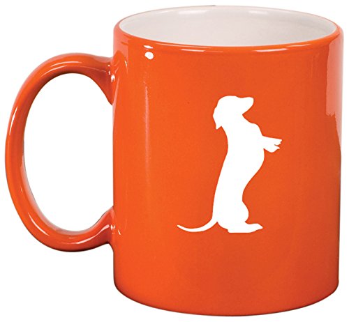 Ceramic Coffee Tea Mug Cup Dachshund Standing (Orange)