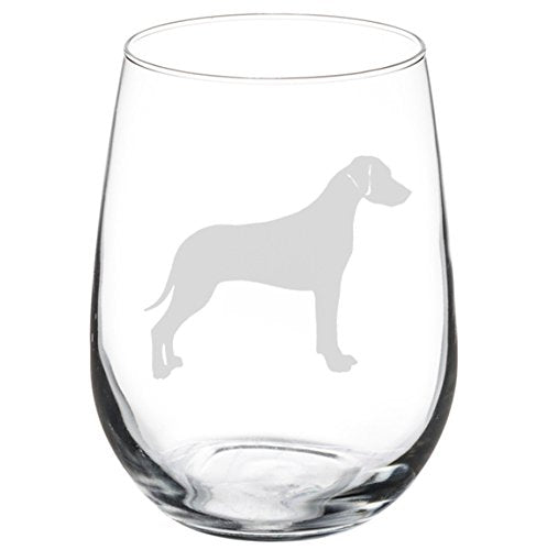 Wine Glass Goblet Rhodesian Ridgeback (17 oz Stemless)