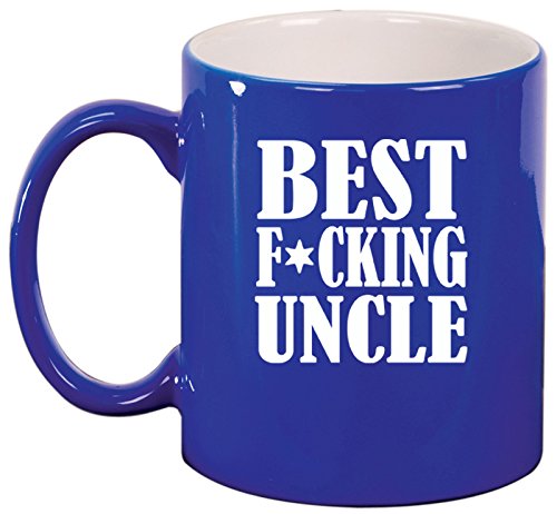 Ceramic Coffee Tea Mug Cup Best F ing Uncle (Blue)
