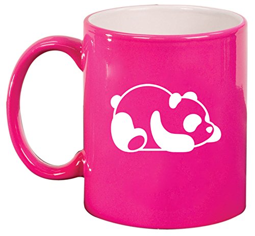 Ceramic Coffee Tea Mug Cup Lazy Panda (Pink)
