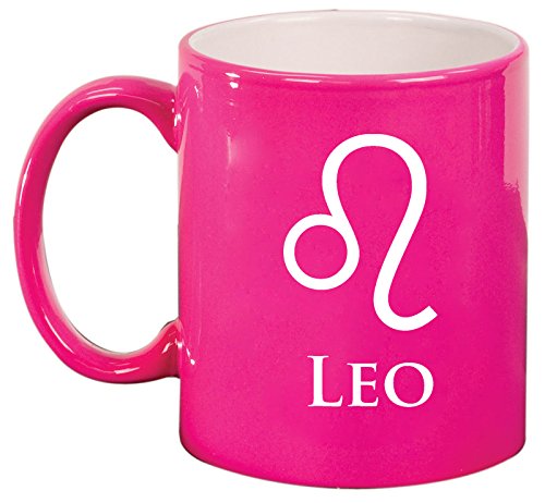 Ceramic Coffee Tea Mug Cup Leo (Pink)