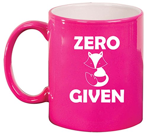 Ceramic Coffee Tea Mug Cup Zero Fox Given Funny (Pink)
