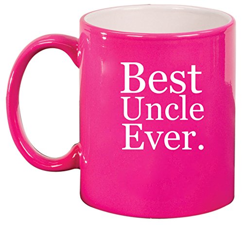 Ceramic Coffee Tea Mug Cup Best Uncle Ever (Pink)