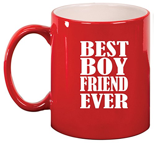 Ceramic Coffee Tea Mug Cup Best Boyfriend Ever (Red)