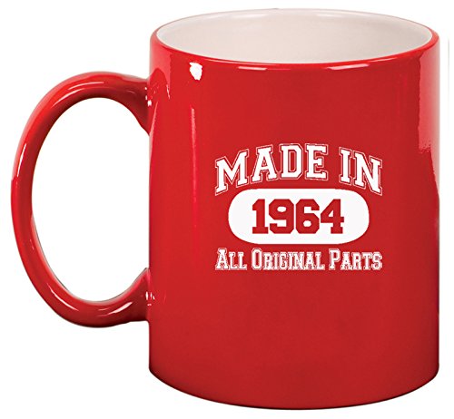 Ceramic Coffee Tea Mug Made in 1964 (Red)