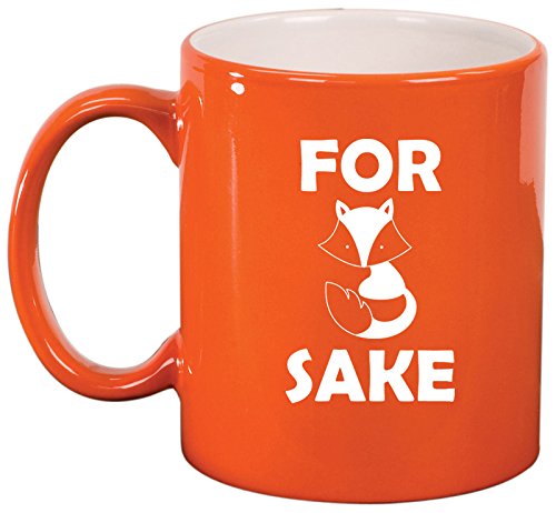 Ceramic Coffee Tea Mug Cup For Fox Sake (Orange)
