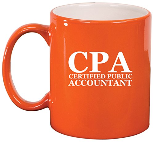 Ceramic Coffee Tea Mug Cup CPA Certified Public Accountant (Orange)