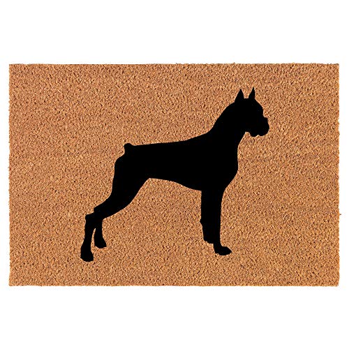 Coir Doormat Front Door Mat New Home Closing Housewarming Gift Boxer Dog (30" x 18" Standard)