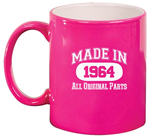 Ceramic Coffee Tea Mug Made in 1964 (Hot Pink)