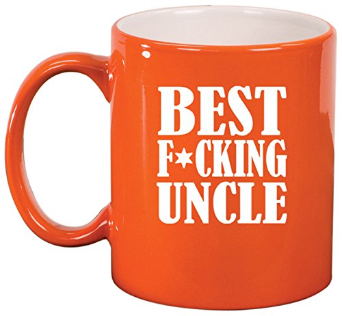 Ceramic Coffee Tea Mug Cup Best F ing Uncle (Orange)