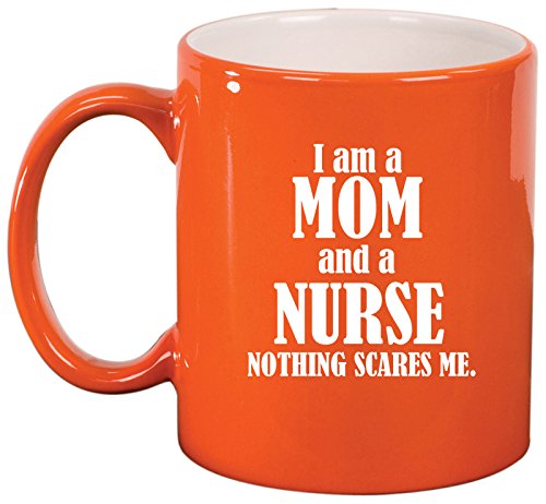 Ceramic Coffee Tea Mug Cup Nurse Mom (Orange)