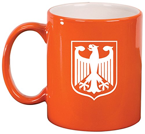 Ceramic Coffee Tea Mug Coat of Arms Germany Eagle (Orange)