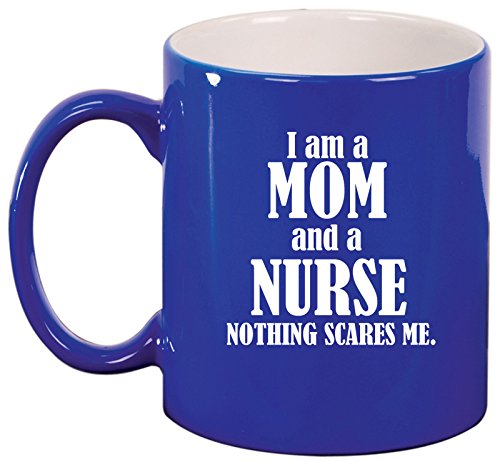 Ceramic Coffee Tea Mug Cup Nurse Mom (Blue)