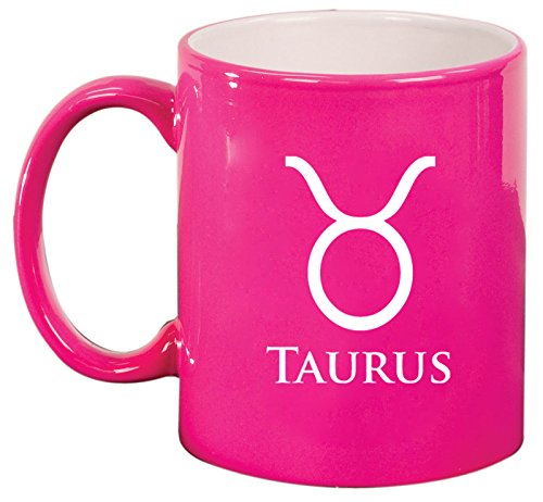 Ceramic Coffee Tea Mug Cup Taurus (Pink)