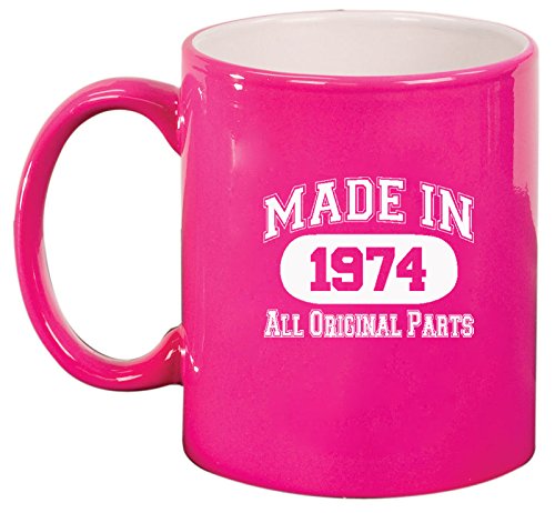 Ceramic Coffee Tea Mug Made in 1974 (Hot Pink)