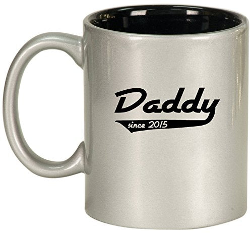 Ceramic Coffee Tea Mug Cup Daddy 2015 New Father (Silver)