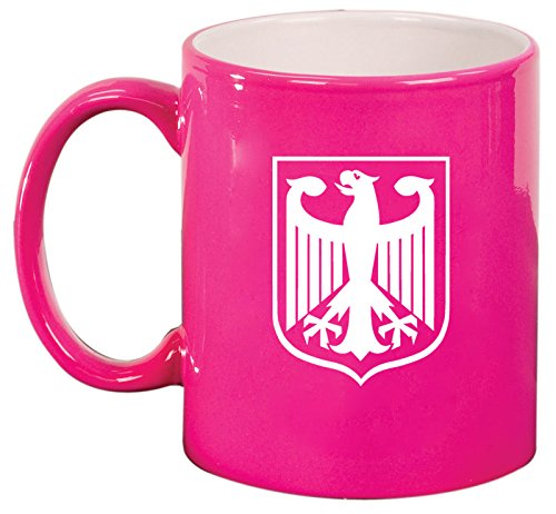 Ceramic Coffee Tea Mug Coat of Arms Germany Eagle (Hot Pink)