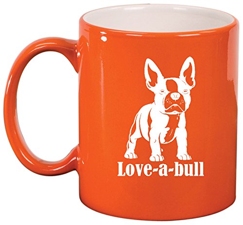 Ceramic Coffee Tea Mug Cup Love-a-bull French Bulldog (Orange)