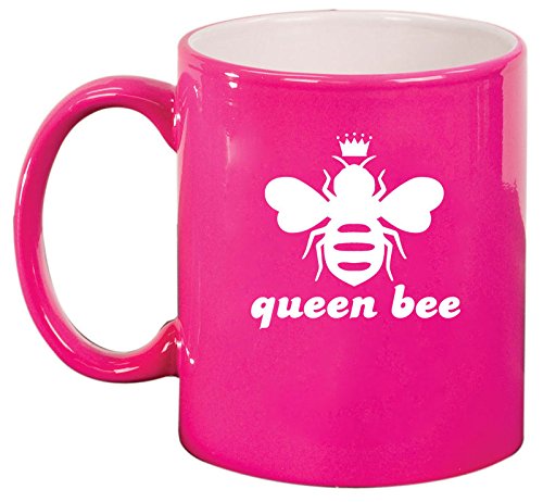 Ceramic Coffee Tea Mug Cup Queen Bee (Pink)