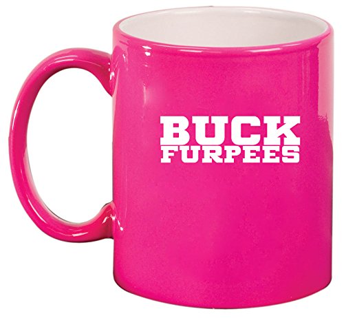 Ceramic Coffee Tea Mug Cup Buck Furpees (Pink)