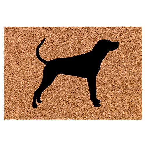 Coir Doormat Front Door Mat New Home Closing Housewarming Gift Coonhound (30" x 18" Standard)